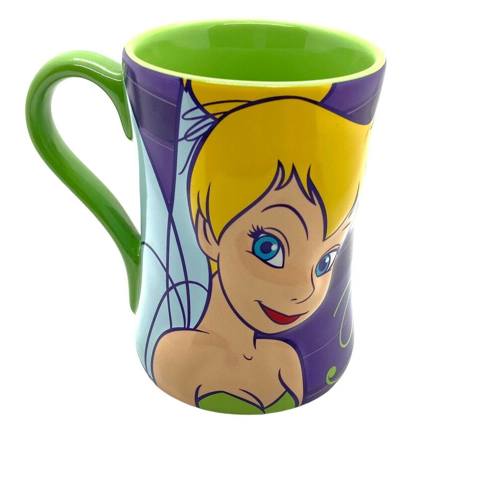 Disney Store Multicolor Three-D Tinker Bell Ceramic Glossy Colorful Coffee Mug